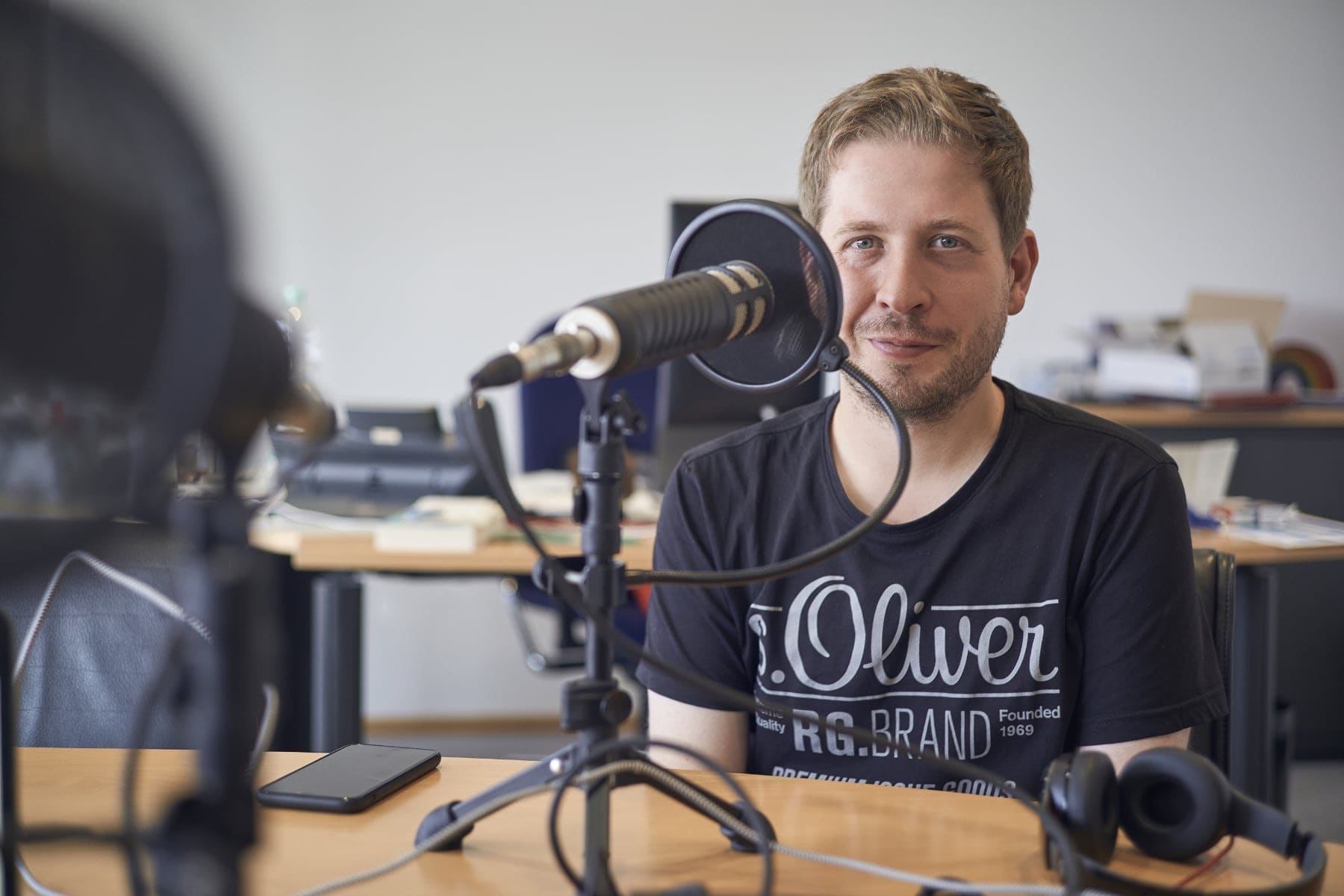 Kevin Kühnert beim Podcast Kevin Kühnert beim Podcast